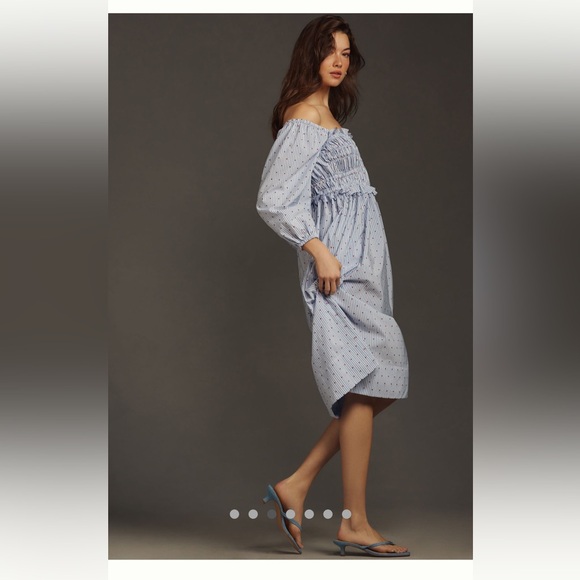 Anthropologie Maeve Smocked Midi Dress 2x - Picture 4 of 7